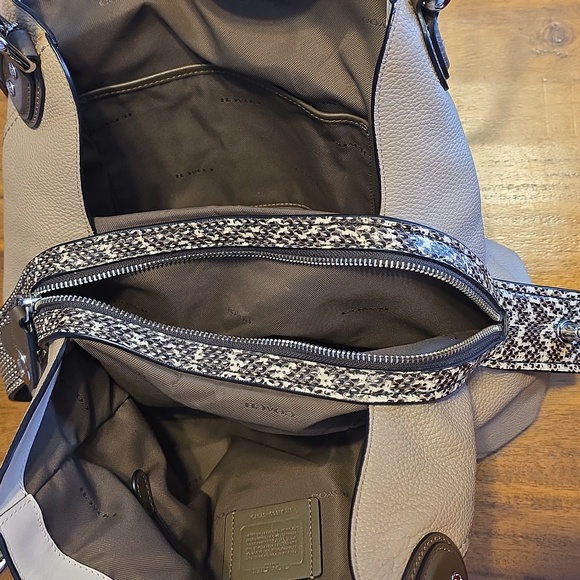 Coach Edie 31 Shoulder Bag With Snakeskin Detailing - Picture 9 of 16